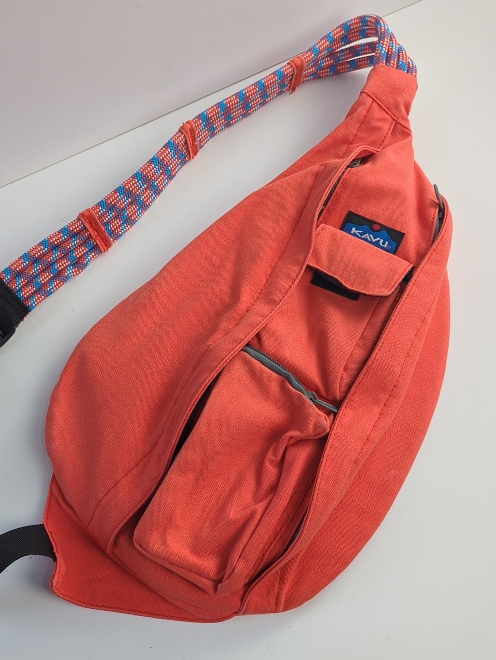 KAVU Rope Sling Bag Backpack Orange Canvas